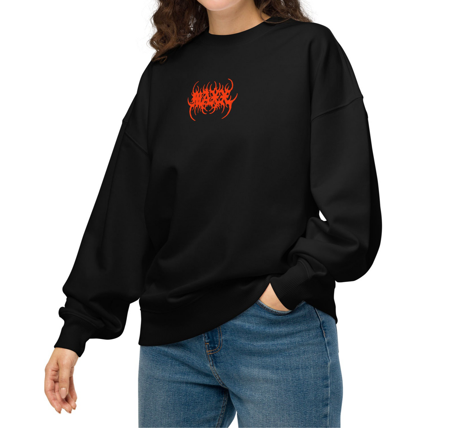 RYU RED UNISEX OVERSIZED SWEATSHIRT